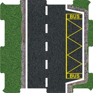 Podlahove puzzle silnice zastavka BUS