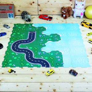 Cesta podél pobřeží, set z 25 dílků podlahového puzzle Postav Si Město
