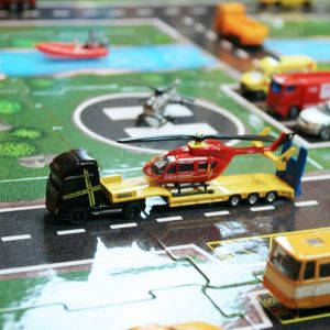 Kreativní sada - Highway Patrol, sada 49 dílků podlahového puzzle Postav Si Město