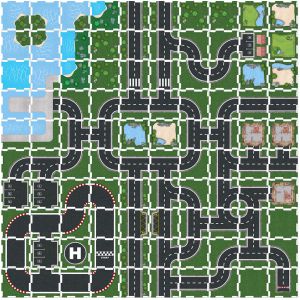 Megapolis, set 100 dílků podlahového puzzle