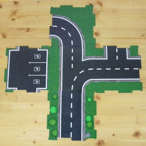 Podlahové puzzle silnice vyjezd pravy