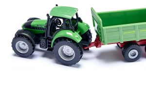 SIKU Model traktor Deutz s vlekem zelený 1673
