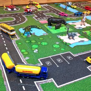 Kreativní sada - Zoopolis, set 49 dílků podlahového puzzle Postav Si Město