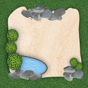 Puzzle na podlahu Zoo výběh pískový Postav Si Město